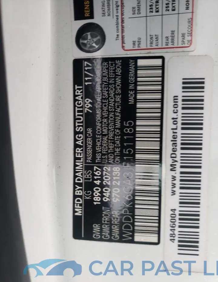 WDDPK6GA3JF151185# 12