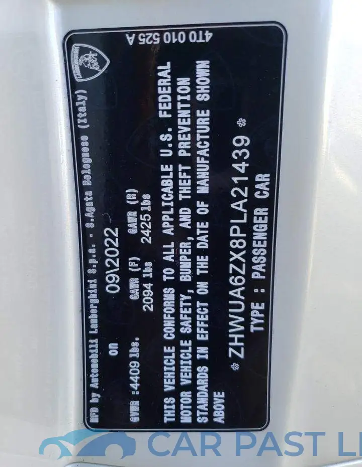 ZHWUA6ZX8PLA21439# 12