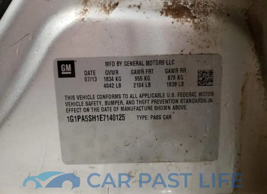 1G1PA5SH1E7140125# 12