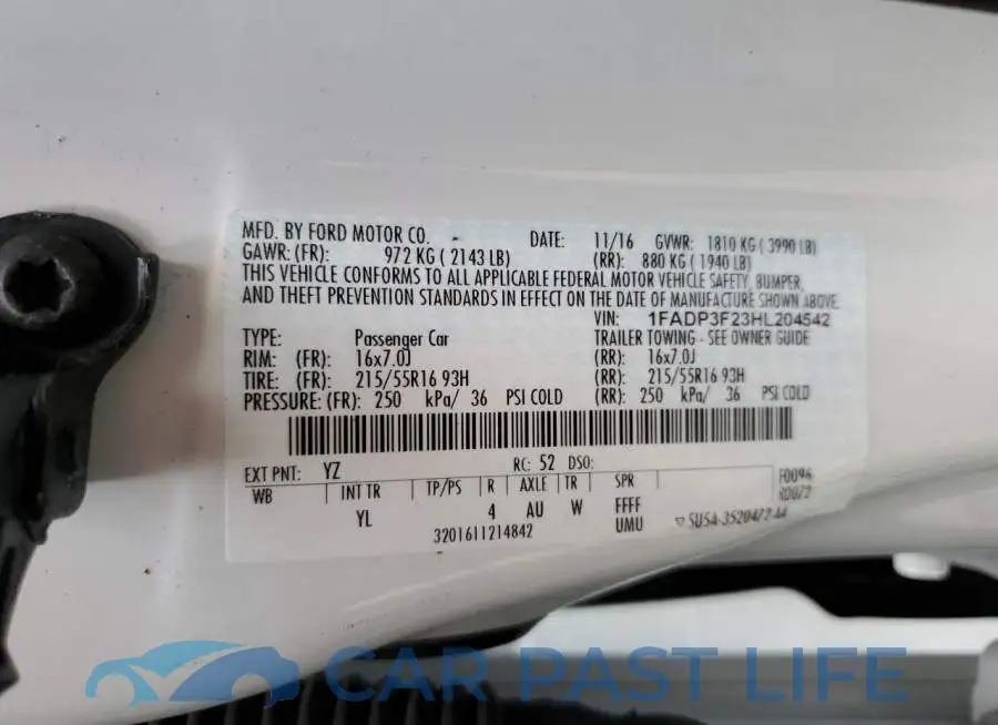 1FADP3F23HL204542# 12