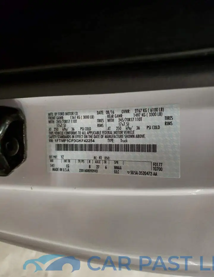 1FTMF1CP3GKF42254# 12