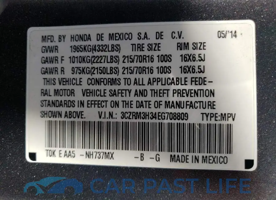 3CZRM3H34EG708809# 13