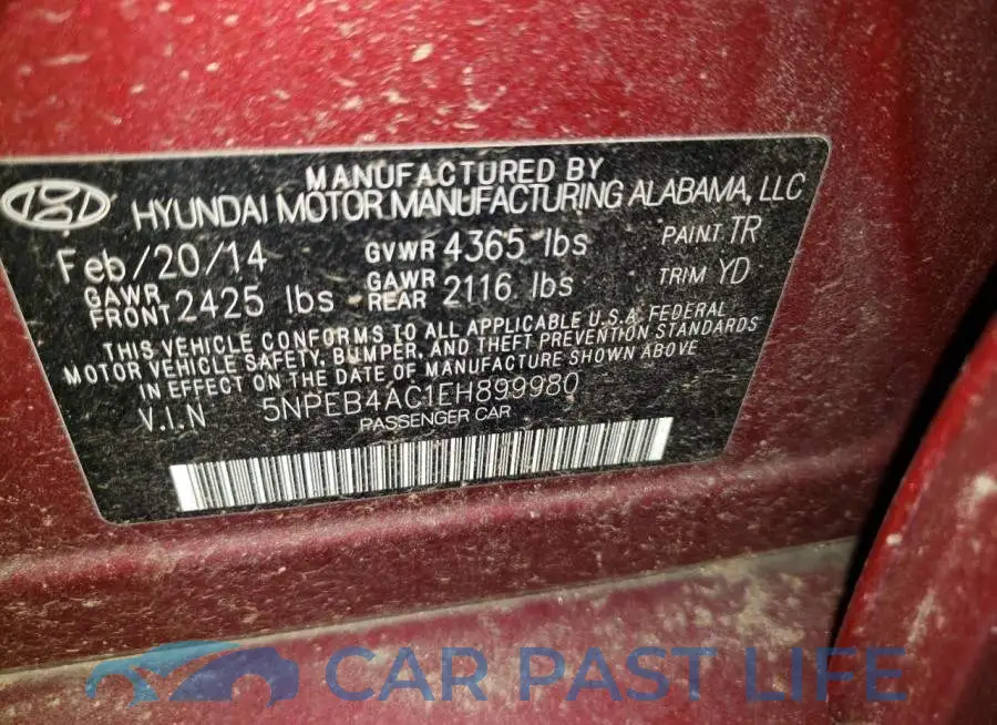 5NPEB4AC1EH899980# 12