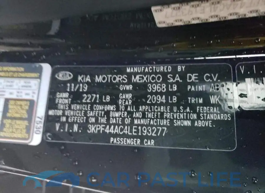 3KPF44AC4LE193277# 13