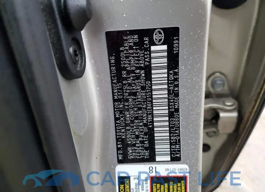 4T1BK1EB6FU151750# 12