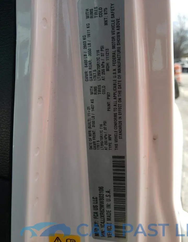 1C4JJXR62MW803106# 13