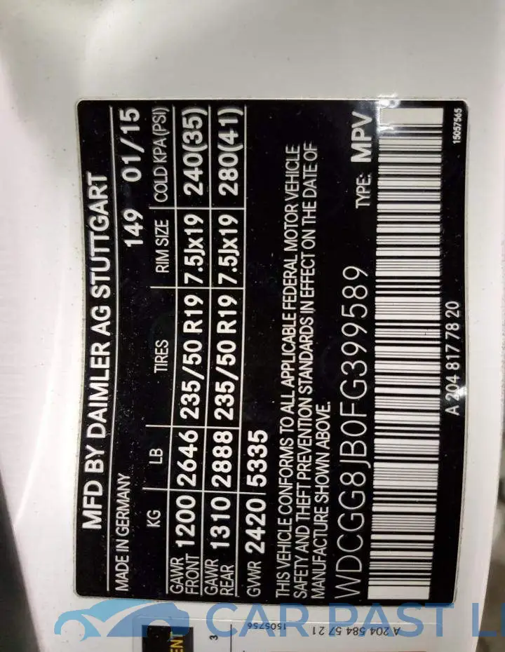WDCGG8JB0FG399589# 14