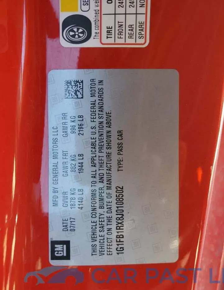 1G1FB1RX8J0108502# 12
