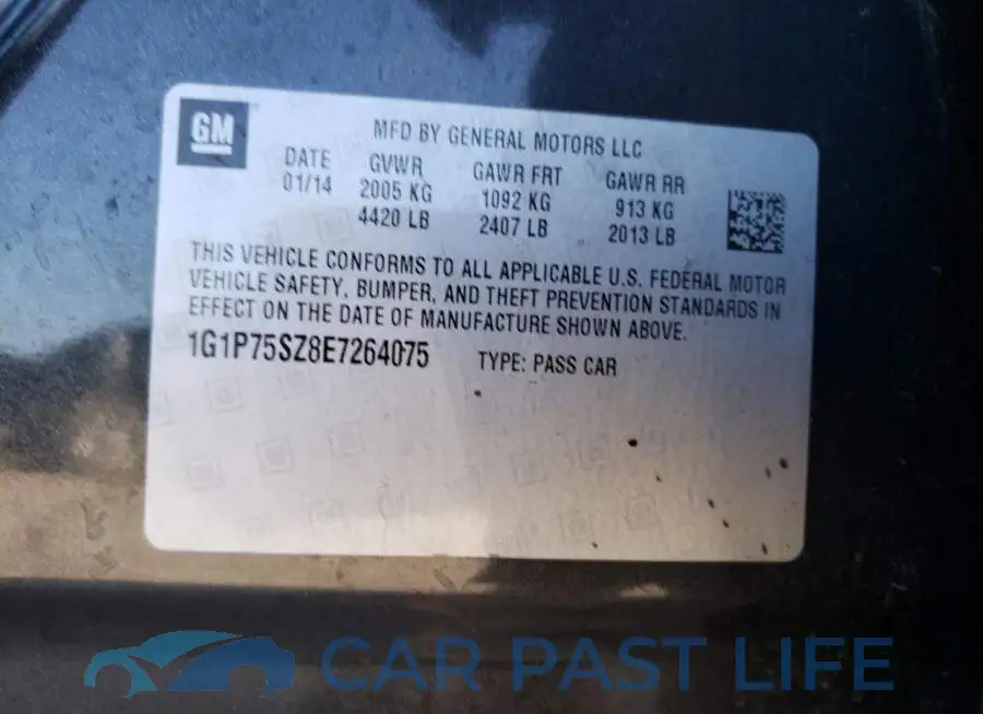 1G1P75SZ8E7264075# 12