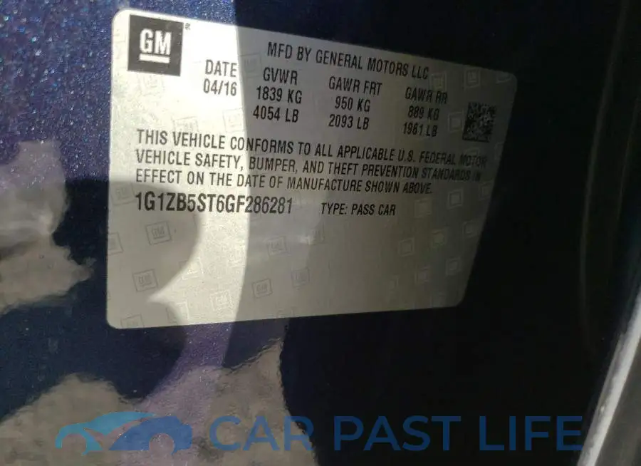 1G1ZB5ST6GF286281# 12