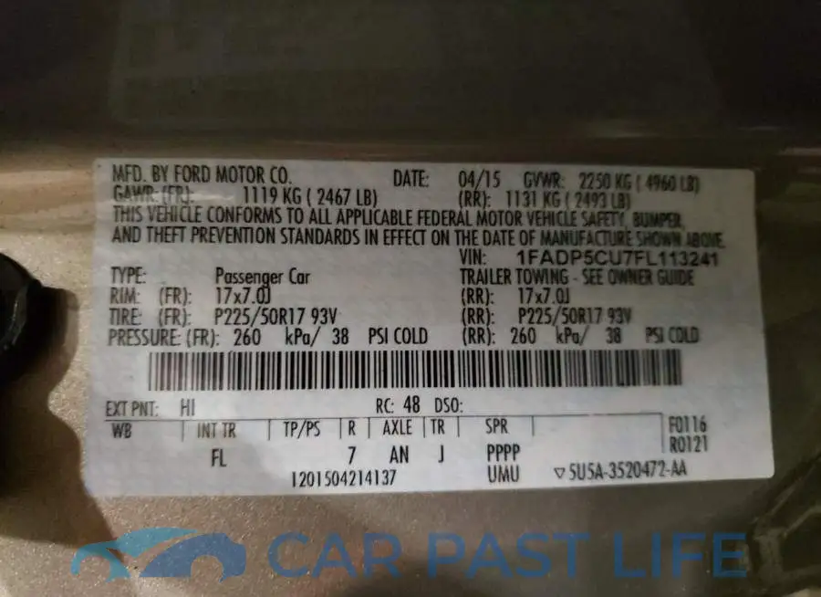 1FADP5CU7FL113241# 12
