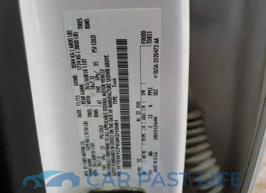 1FTEW1CF6GKD10081# 13