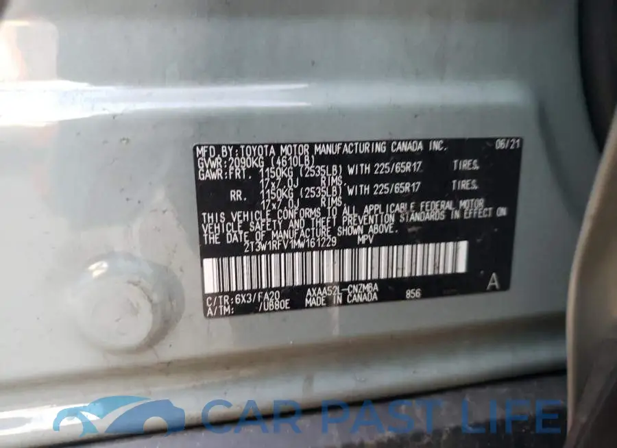 2T3W1RFV1MW161229# 13