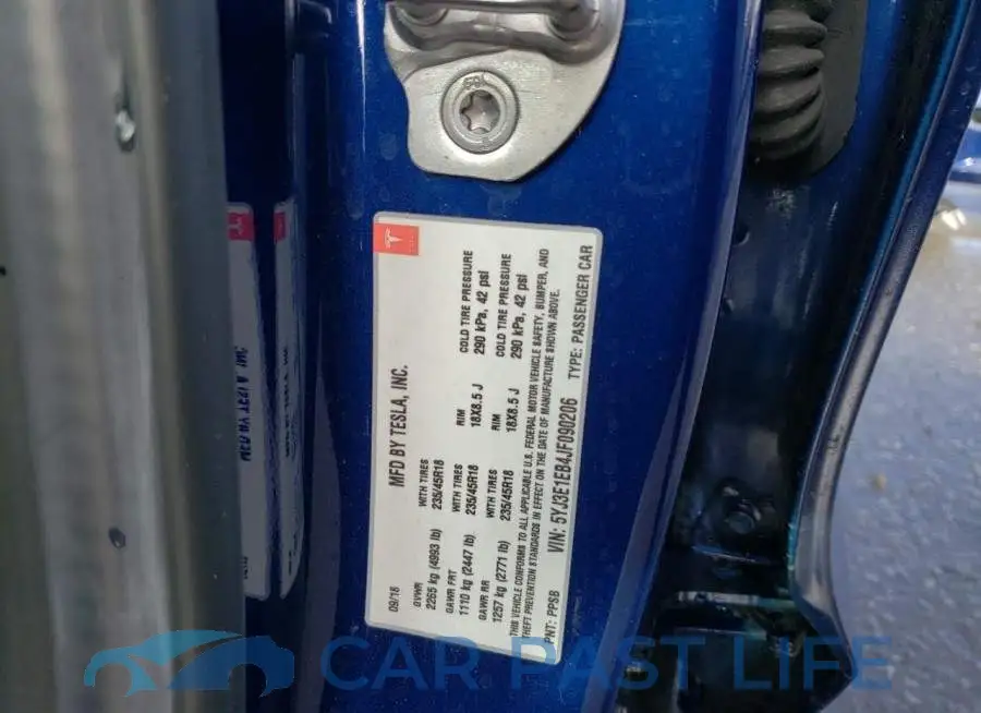 5YJ3E1EB4JF090206# 12