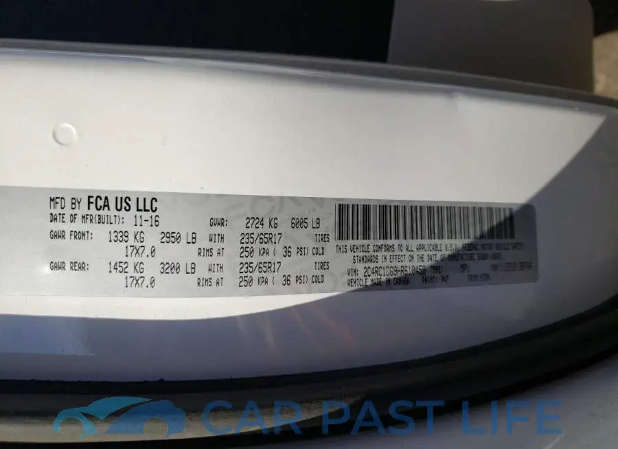 2C4RC1DG9HR610458# 13