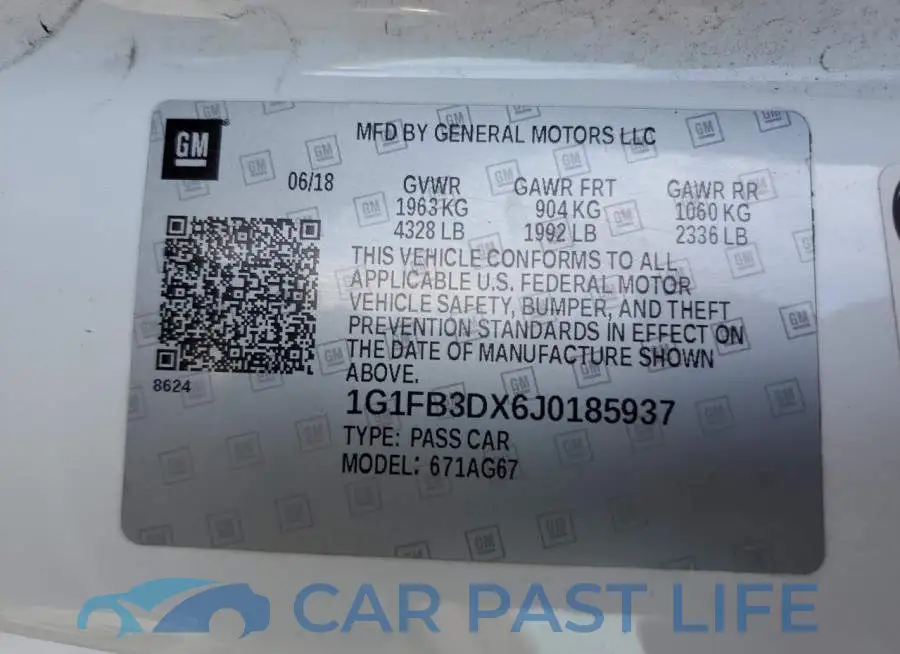 1G1FB3DX6J0185937# 13