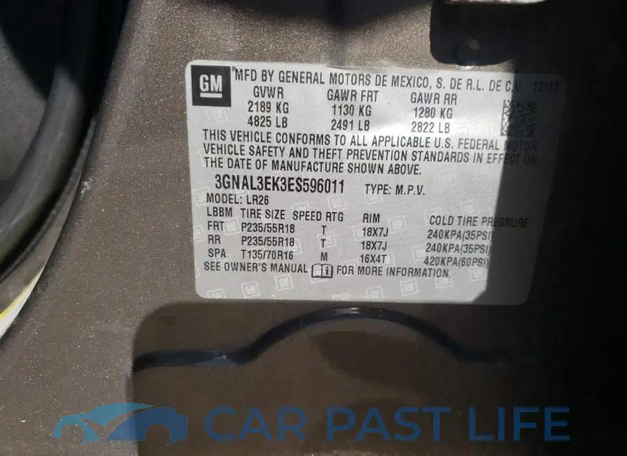 3GNAL3EK3ES596011# 13