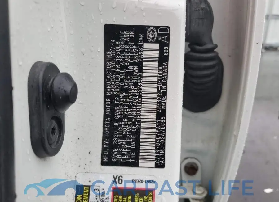 2T1BURHE6FC228973# 12