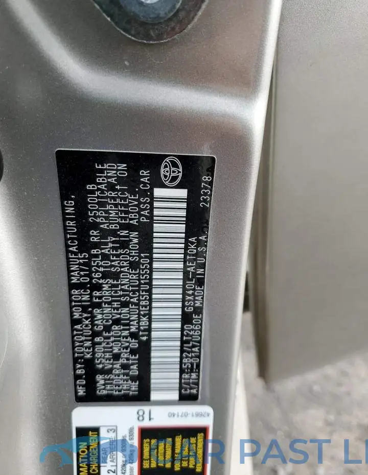4T1BK1EB5FU155501# 13
