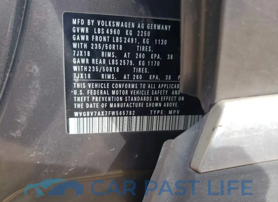 WVGBV7AX7FW565782# 13