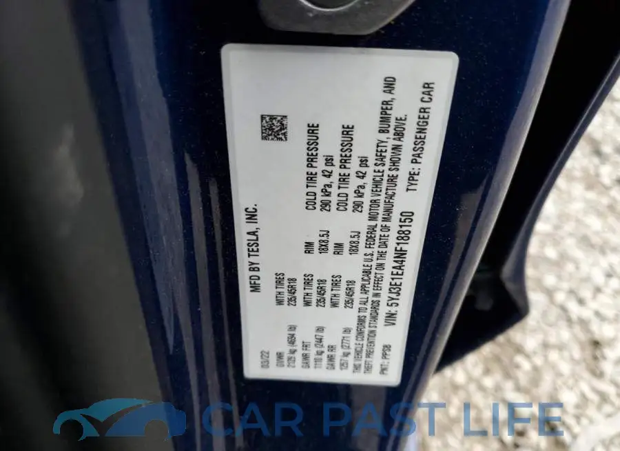 5YJ3E1EA4NF188150# 13