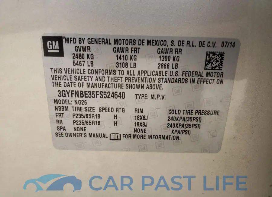 3GYFNBE35FS524640# 14