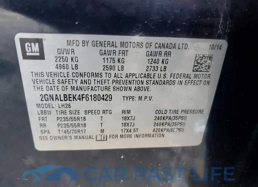 2GNALBEK4F6180429# 13