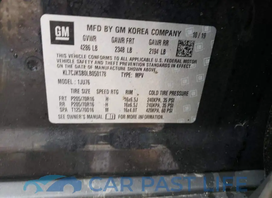 KL7CJKSB0LB050178# 10