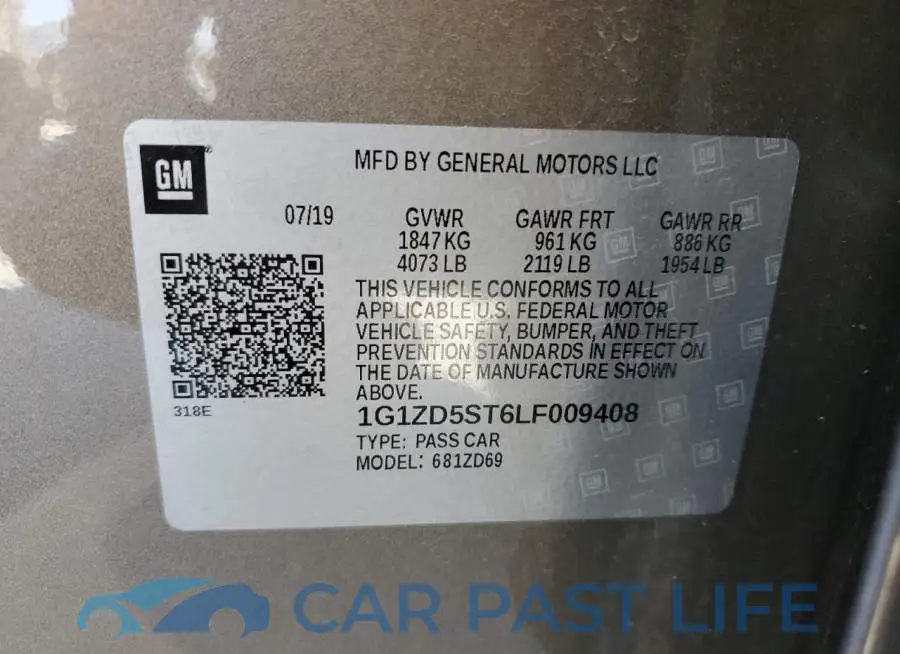 1G1ZD5ST6LF009408# 13