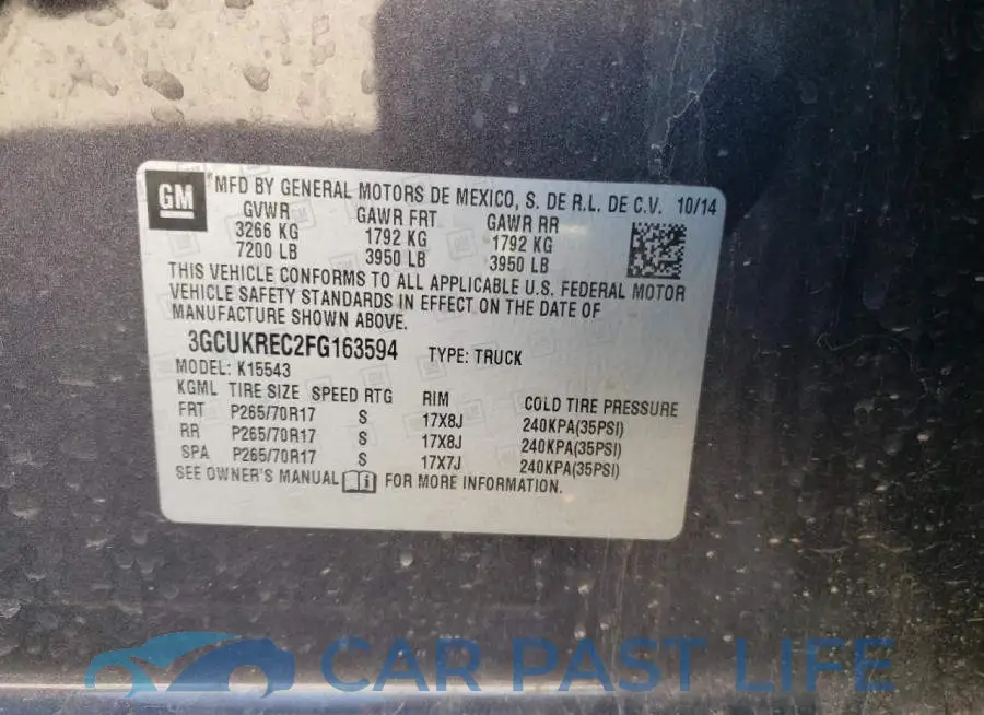 3GCUKREC2FG163594# 12