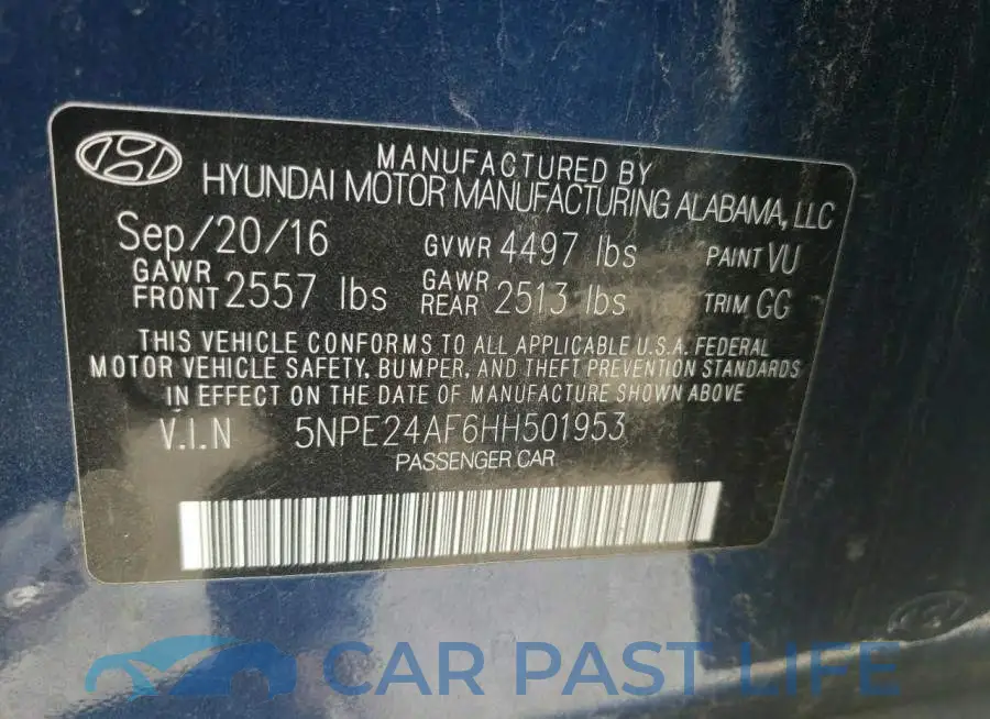 5NPE24AF6HH501953# 12