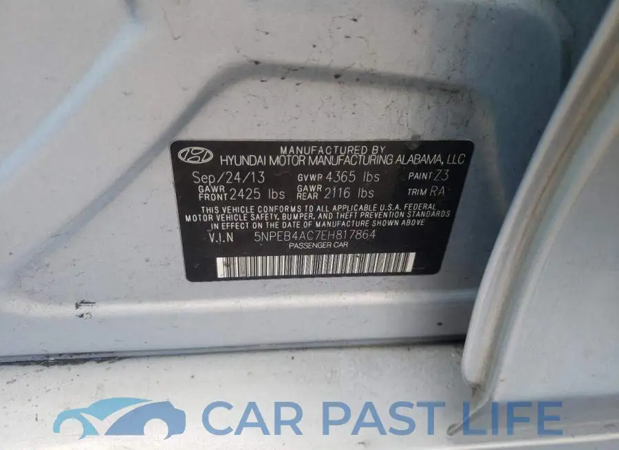 5NPEB4AC7EH817864# 12