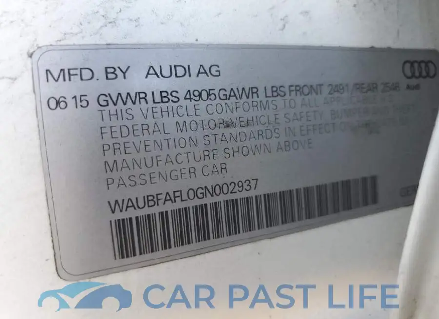 WAUBFAFL0GN002937# 12