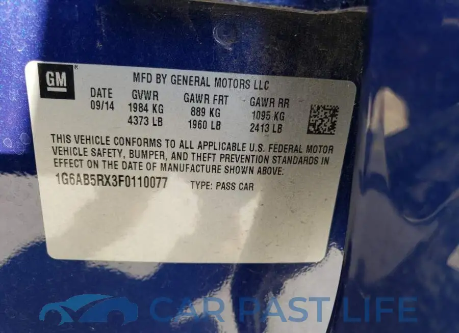 1G6AB5RX3F0110077# 12