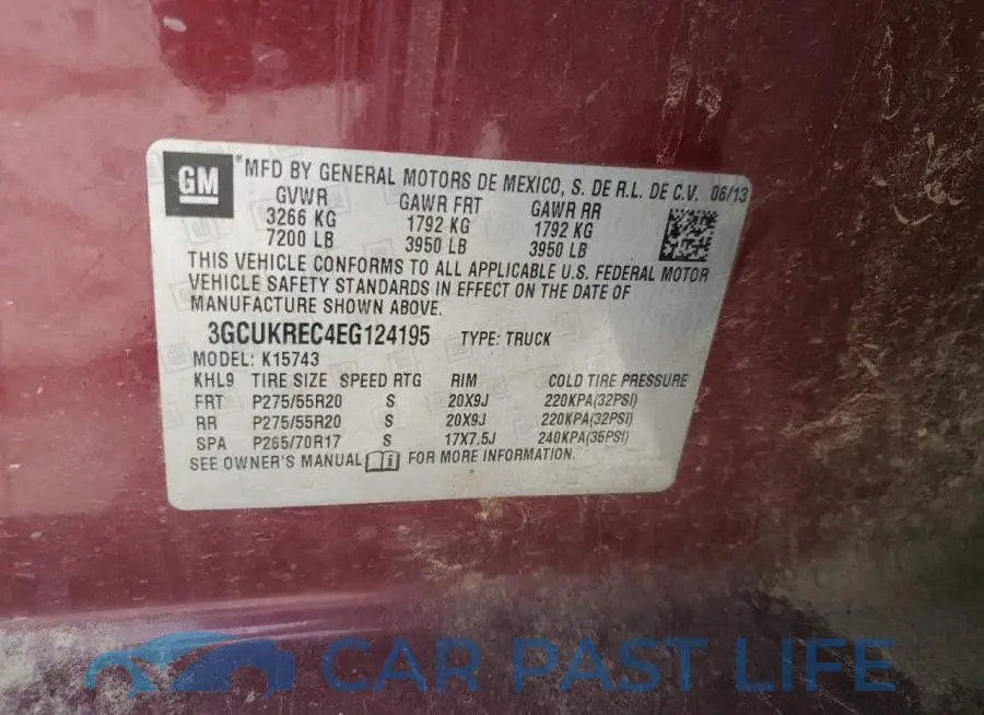 3GCUKREC4EG124195# 12