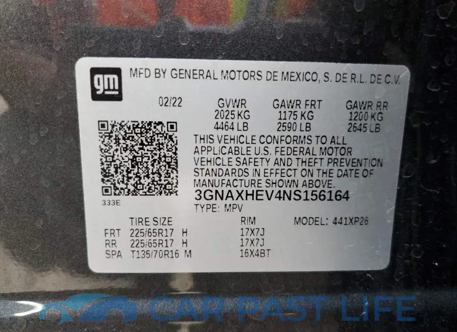 3GNAXHEV4NS156164# 13