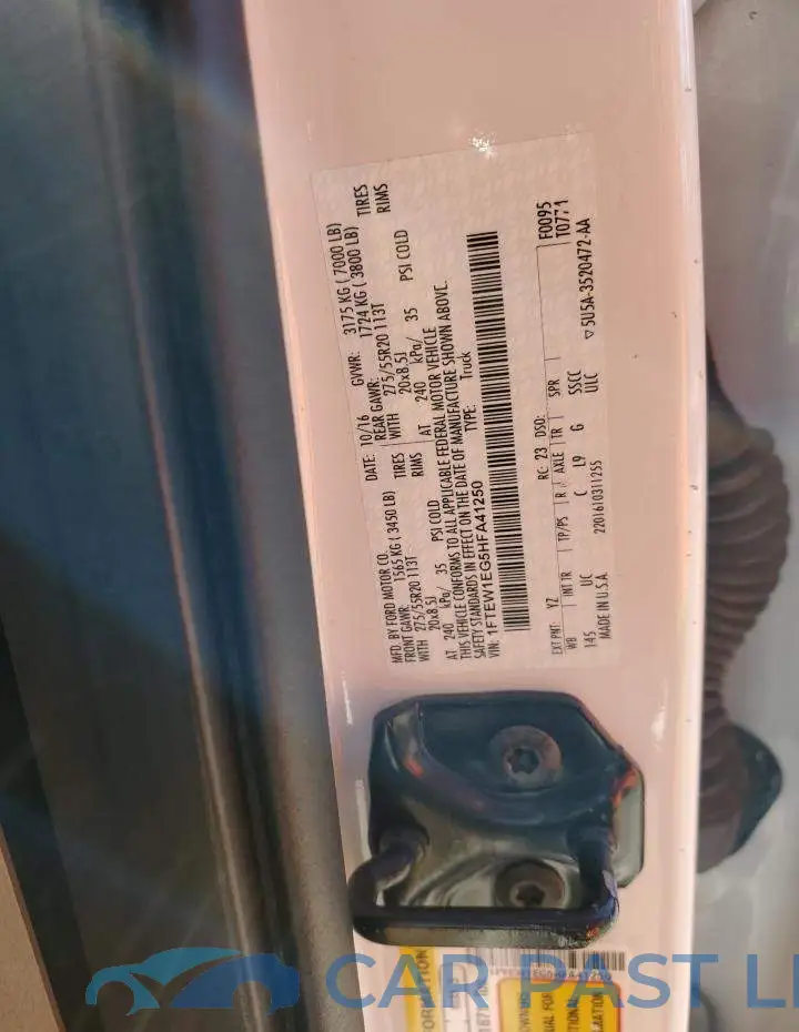 1FTEW1EG5HFA41250# 12