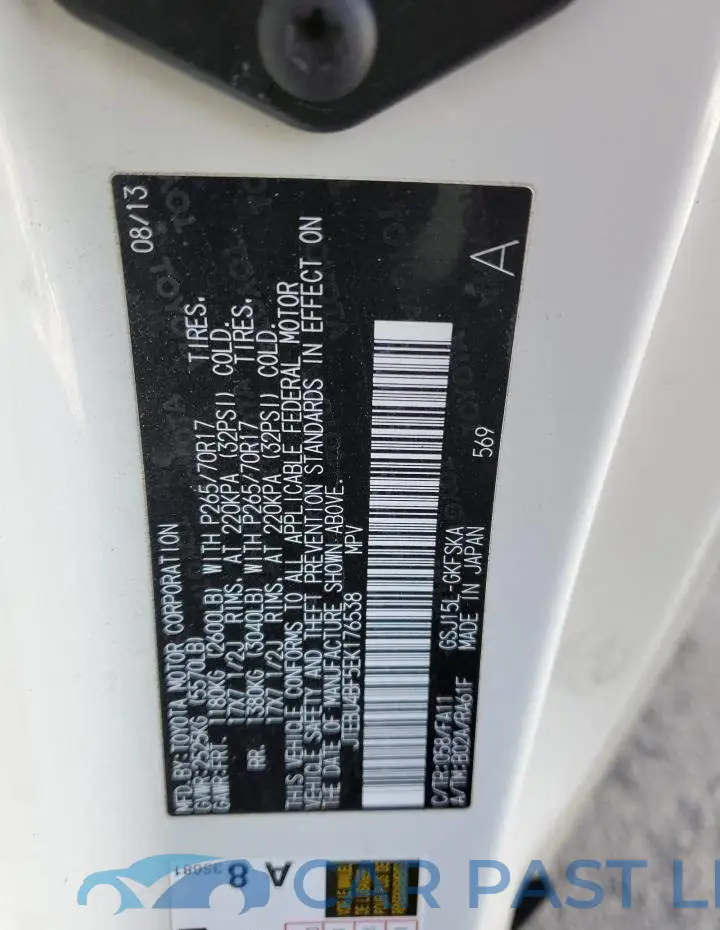 JTEBU4BF5EK176538# 13
