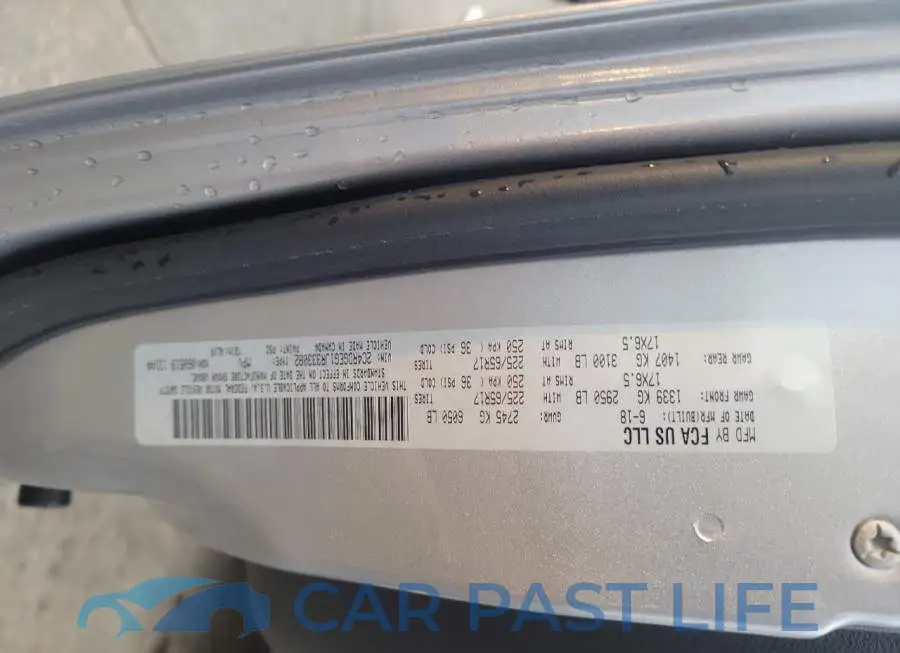2C4RDGEG1JR333082# 10