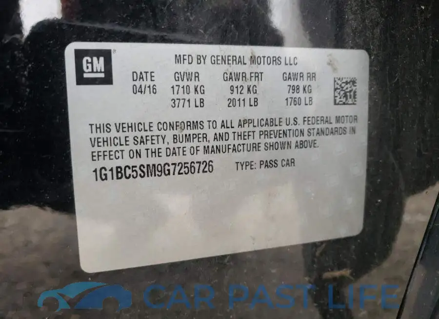 1G1BC5SM9G7256726# 13