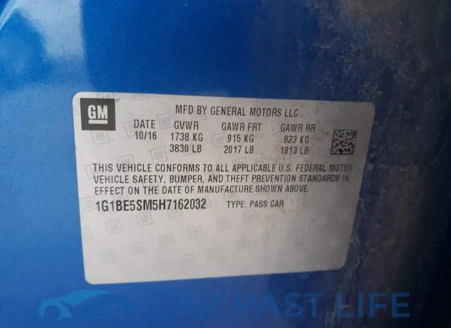 1G1BE5SM5H7162032# 12