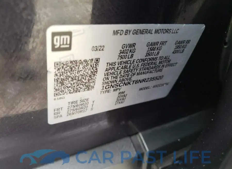 1GNSCNKT6NR235520# 13