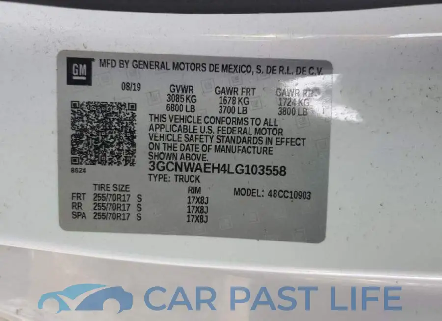 3GCNWAEH4LG103558# 12