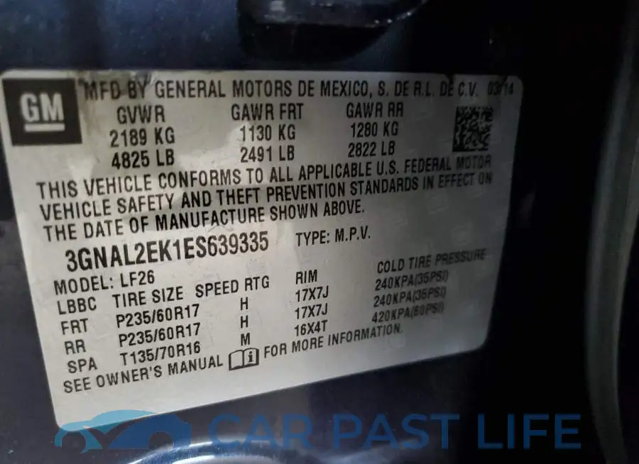 3GNAL2EK1ES639335# 13