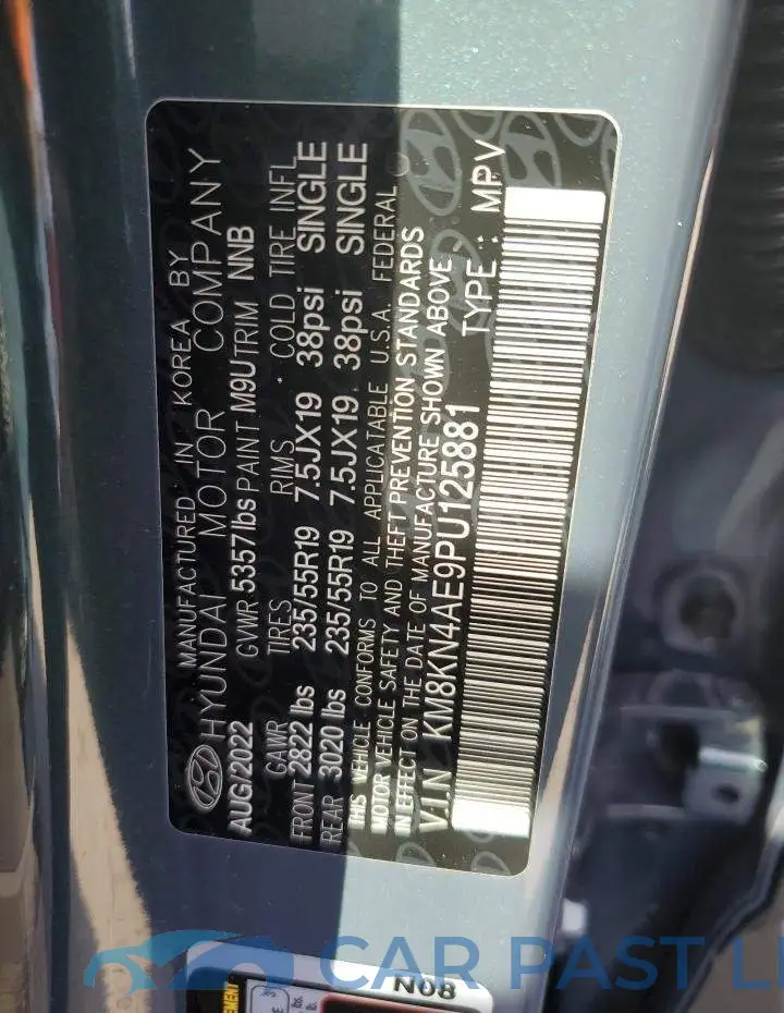 KM8KN4AE9PU125881# 13