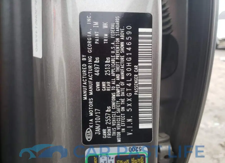 5XXGT4L30HG146590# 13