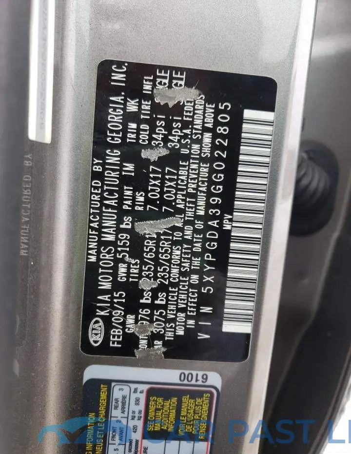 5XYPGDA39GG022805# 14