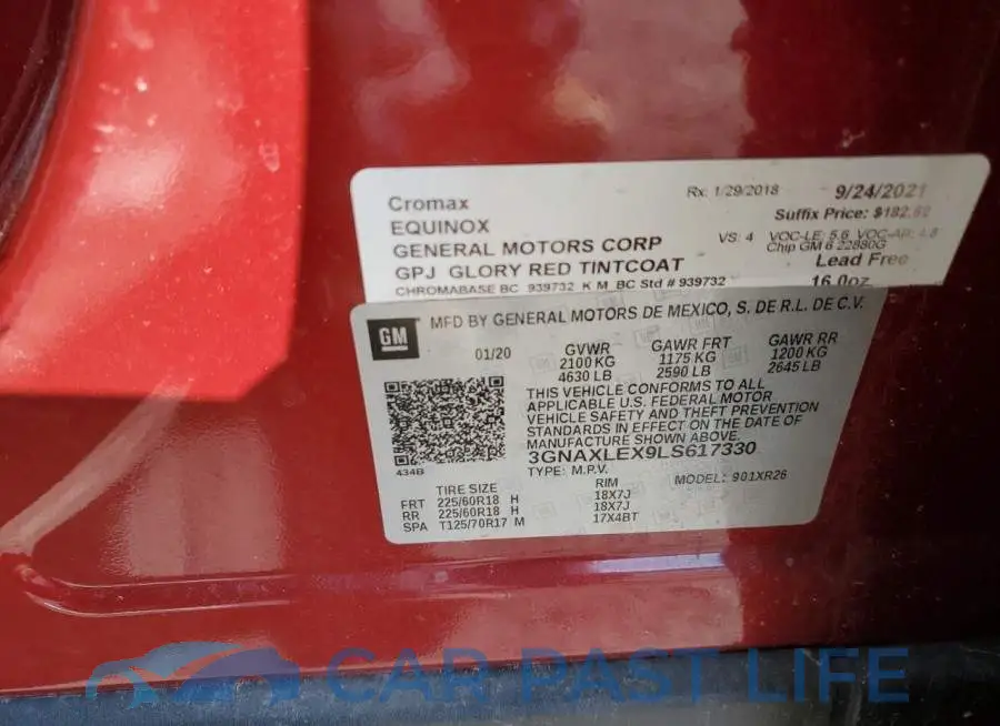 3GNAXLEX9LS617330# 13