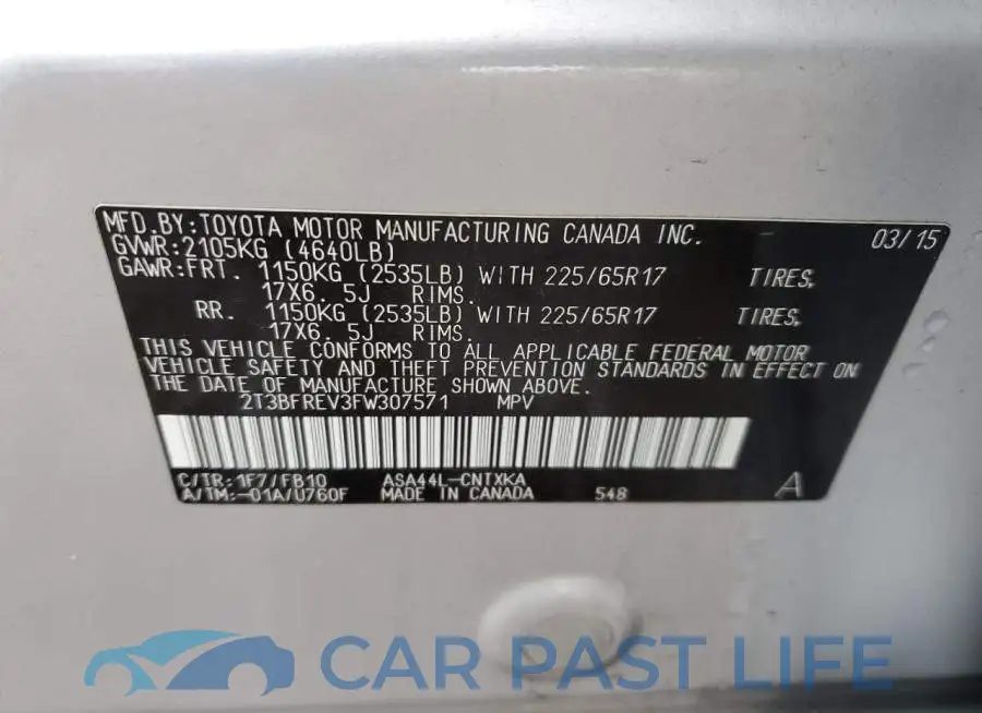 2T3BFREV3FW307571# 12