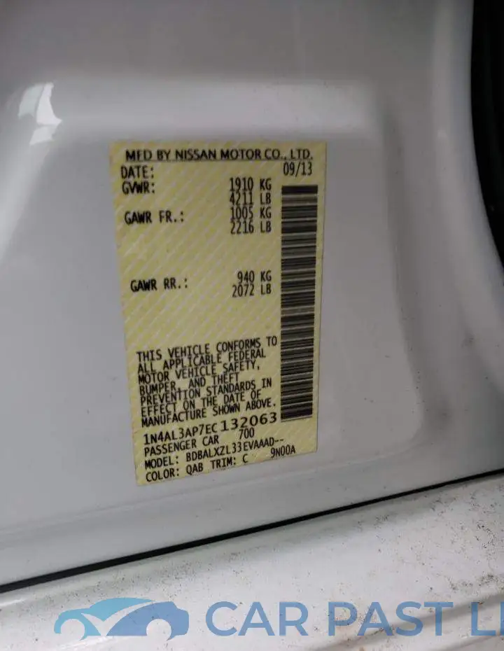 1N4AL3AP7EC132063# 12
